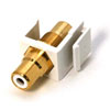Show product details for 20-3103-WH/WH Datacomm Keystone Jack - Modular RCA w/White Center (White)