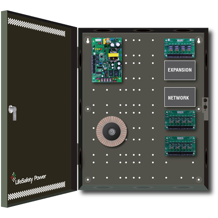 KS75-D8PE2 LifeSafety Power 6 Amp 12VDC 8 Auxiliary Class II Distribution Outputs Access Control Power Supply in UL Listed Indoor 16