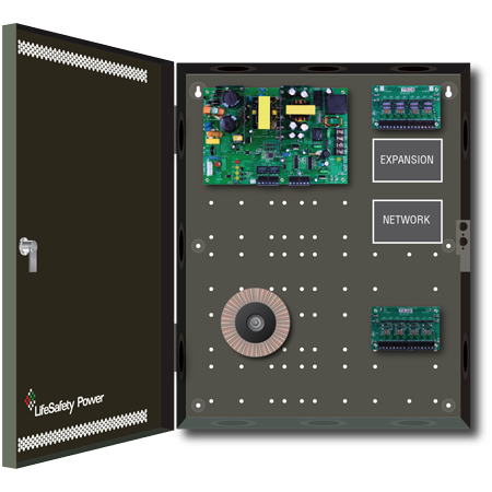 KT250-D8PE2 LifeSafety Power 20 Amp 12VDC 8 Auxiliary Class II Distribution Outputs Access Control Power Supply in UL Listed Indoor 16