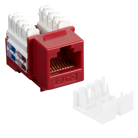KYSTN-CAT6-RD Pro's Kit 7KJ8-C6USRD-Y CAT6 RJ45 Punch Down Keystone Jack - Red