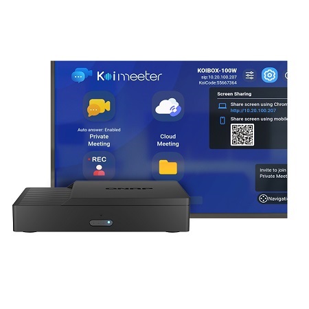 KoiBox-100W-US QNAP High-Quality Video Conferencing and 4K Wireless Presentation Solution for Business Meeting Rooms