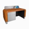 Show product details for L7-F61A-WD-SLHB3 Middle Atlantic L7 Series Lectern in Glamour Cherry with Silver Accents