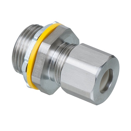 LPCG754SS-10 Arlington Industries Low-Profile Strain Relief Stainless Steel Cord Connector - Pack of 10