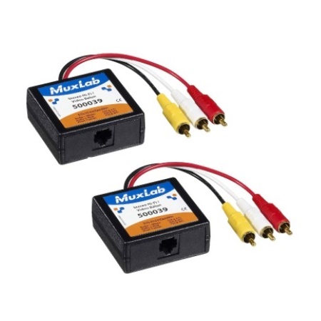 500039-2PK MuxLab Stereo Hi-Fi Video Balun - 2-Pack