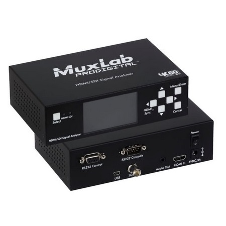 500831 Muxlab HDMI 2.0/3G-SDI Signal Analyzer