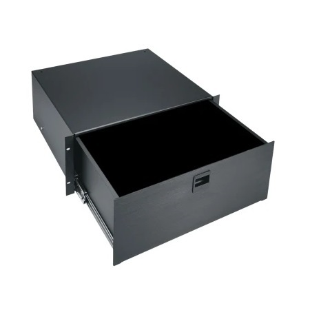 D4 Middle Atlantic 4-Space 7 Inch Rack Drawer - Black Brushed