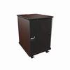 Show product details for MFR-1627GC Middle Atlantic Mobile Furniture Rack, 16 Space, 27 Inch Deep, Melamine, Plexi Door, Grained Dark Cherry