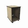 Show product details for MFR-1627KM Middle Atlantic Mobile Furniture Rack, 16 Space, 27 Inch Deep, Melamine, Plexi Door, Knotted Maple