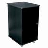 Show product details for MFR-2027GE Middle Atlantic Mobile Furniture Rack, 20 Space, 27 Inch Deep, Melamine, Plexi Door, Grained Ebony Ash