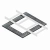 Show product details for MW-LA Middle Atlantic Cable Ladder Adaptor Top for Any DRK, WRK, MRK, VRK or VMRK, Black Finish