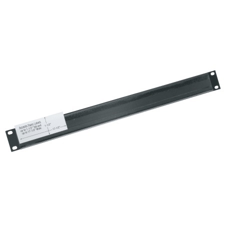 PBL1-ID Middle Atlantic 1 Space(1-3/4 Inch) Flanged Aluminum Blank ID Panel, Black Finish