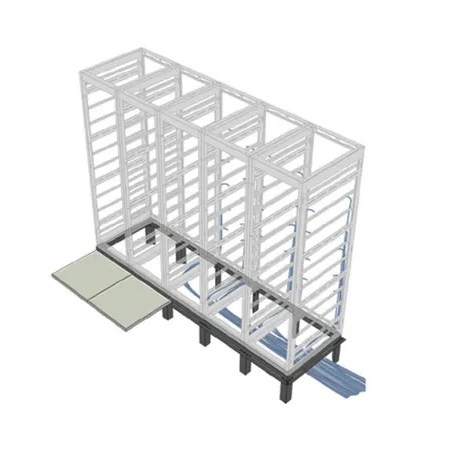 RIB-3-SNE24-36 Middle Atlantic 3 Bay Riser Base for 36 Inch Deep for SNE Racks, 24 Inches Wide Racks