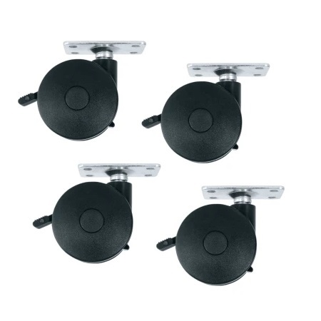 RKW-HD Middle Atlantic Heavy Duty Caster Kit for BRK'S and MBRK'S with 2 Locking Wheels