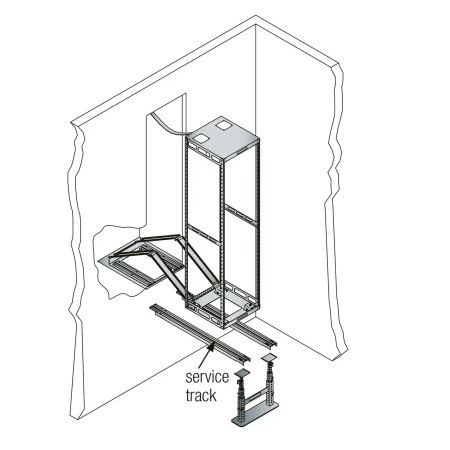 TRACKL Middle Atlantic Track Leveler Needed to Service AXS in a Steel Enclosure, Use with Track 50/25