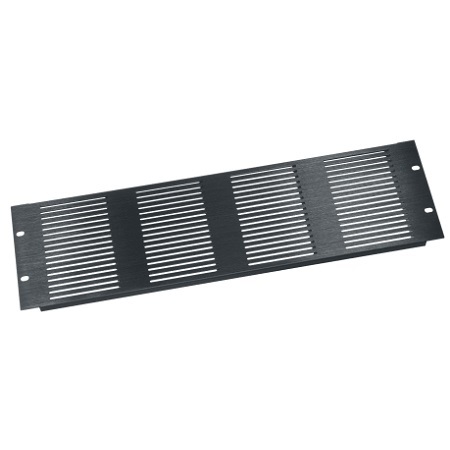 VTP-3 Middle Atlantic 3 Space (5 1/4 Inch) Slotted Vent Panel, Black Brushed Finish