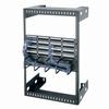 Show product details for WM-30-18 Middle Atlantic 30 Space (52 1/2 Inch), Wall Mount Relay Rack, 18 Inch Deep, Black Finish