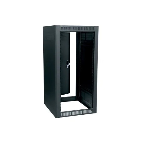 WRK-24SA-27 Middle Atlantic 24 Space (42 Inch), 27 Inch Deep Stand Alone Rack with Rear Door, Black Finish