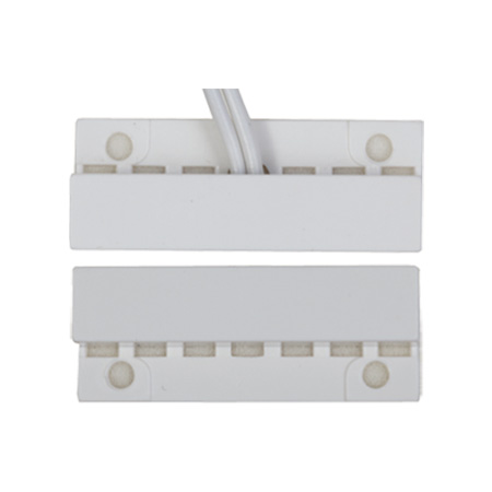 MF-160-WH-10 3/4" Gap Flange Mount Contact and Magnet - 18" Leads - White - Pack of 10