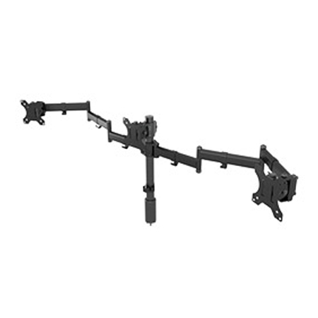 MM3-3X1BLK Middle Atlantic Monitor MNT 3Vesa Horizontal 3Way Mount BLK