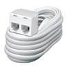Show product details for MTE215WX Vanco Cord Extension Modular Plug/ Dual Jack 15 ft White