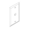 Show product details for MWPM1X Vanco Modular Wall Plate Dual Mid-S Ivory