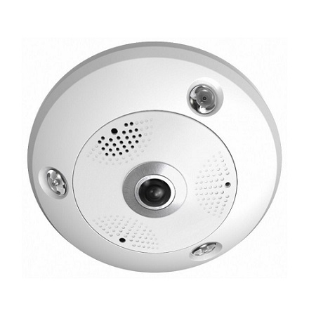 NCA2C-FEA Red Line Series DS-2CD63C5G0-IVS 1.29mm 20FPS @ 12MP Outdoor IR Day/Night DWDR Fisheye IP Security Camera 12VDC/PoE