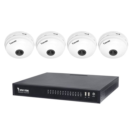 [DISCONTINUED] ND8322P-4FE80 Vivotek 8 Channel NVR 64 Mbps Max Throughput - No HDD w/ 4 x 5MP Indoor Fisheye IP Security Cameras