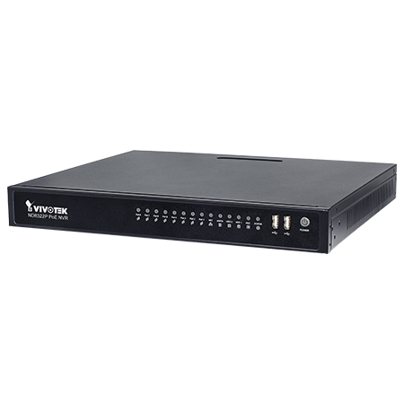 [DISCONTINUED] ND8322P Vivotek 8 Channel NVR 64Mbps Max Throughput w/ 8 Channel PoE Built-In - No HDD