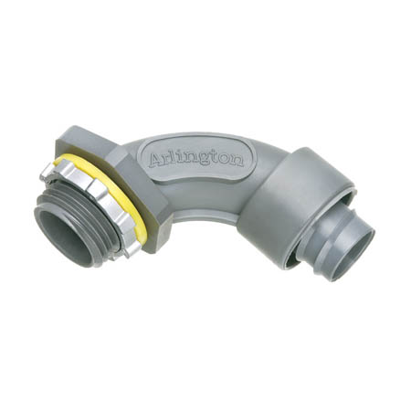 NMSC9075-25 Arlington Industries ¾" Screw-On 90° Non-Metallic Liquid Tight Connectors - Pack of 25