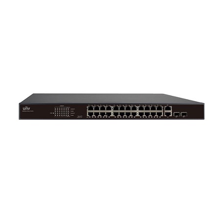 [DISCONTINUED] NSW2010-24T2GC-POE-IN Uniview 24 PoE Ports + 2 Gigabit Uplink Ports 370W Unmanaged Rackmount PoE Switch