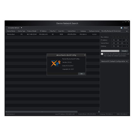 NUVICO-XCEL-IP-UTILITY-TOOL Nuvico Xcel IP Utility Tool for Nuvico Xcel Series IP Cameras and Nuvico Xcel Series Recorders