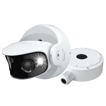 O8LMST1 Speco Technologies 2.5mm 20FPS @ 8MP Indoor/Outdoor Day/Night 180˚ Wide Angle Camera with White Light Intensifier Multi-Sensor IP Security Camera 12VDC/POE