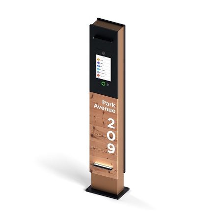 OBELISK-WOOD BAS-IP Intercom Column - Wood