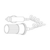 Show product details for P112C Vanco Coiled Extension Cord Single Male Plug to Single Female Receptacle