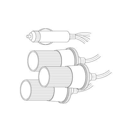 P312X Vanco Adapter Cigarette Plug / 3-Cigarette Socket