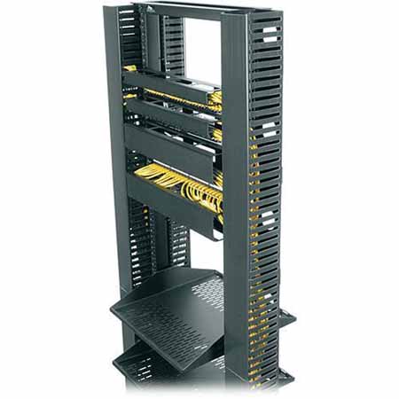 PCD-2-3-15SC Middle Atlantic Plastic Cable MGMT Duct with Cover, Single Channel, Black Finish