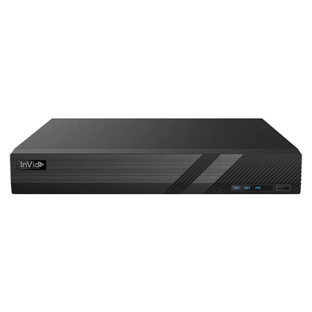 PD1B-8NH2 InVid Tech Paramont 8 Channel HD-TVI/HD-CVI/AHD/Analog + 4 Channel IP DVR 80FPS @ 5MP - No HDD
