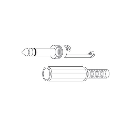 PP10RX Vanco Connector 1/4 M2C Plug Solder Cable Mount Red