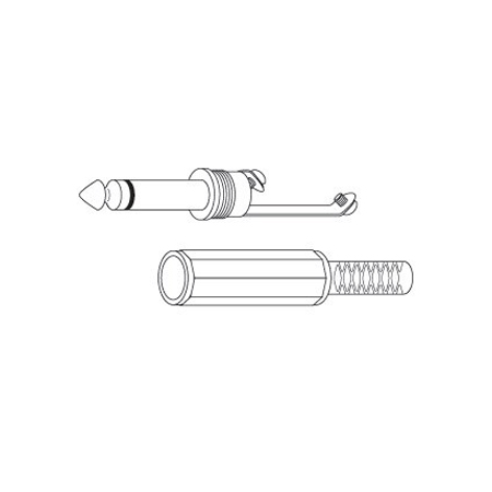 PP11B Vanco Connector 1/4 ST(3C) Plug Solder Cable Mount