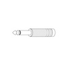 PP14X Vanco Conductor 1/4 M(2C) Plug Screw Cable Mount