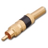 Show product details for PP15BX Vanco Connector RCA Plug Solder Gold with strain Bulk