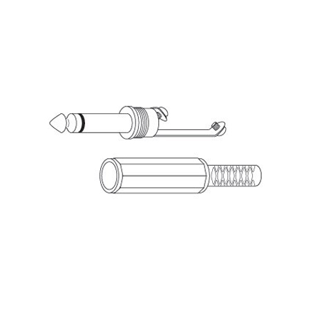 PP2R Vanco Connector 1/4 M2C Plug Screw Cable Mount Red