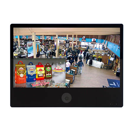 PVM-I2B3N 23.6" 1080p LED Public View Monitor with Built-in Speakers and 2.7~12mm Varofical 1080p IP Security Camera