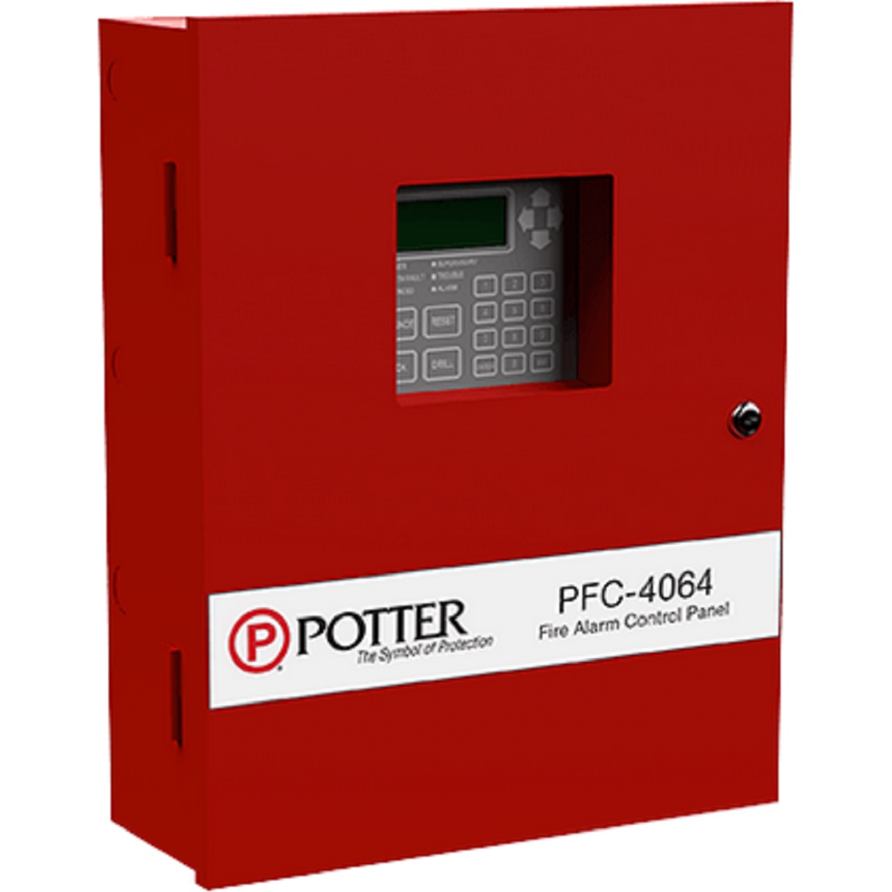 3992360 Potter PFC-4064  Conventional Fire Alarm Control Panel - Red Cabinet