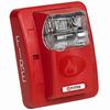 Show product details for 4890010 Potter S-24WR Strobe Light with Wall Mount 24VDC - Red