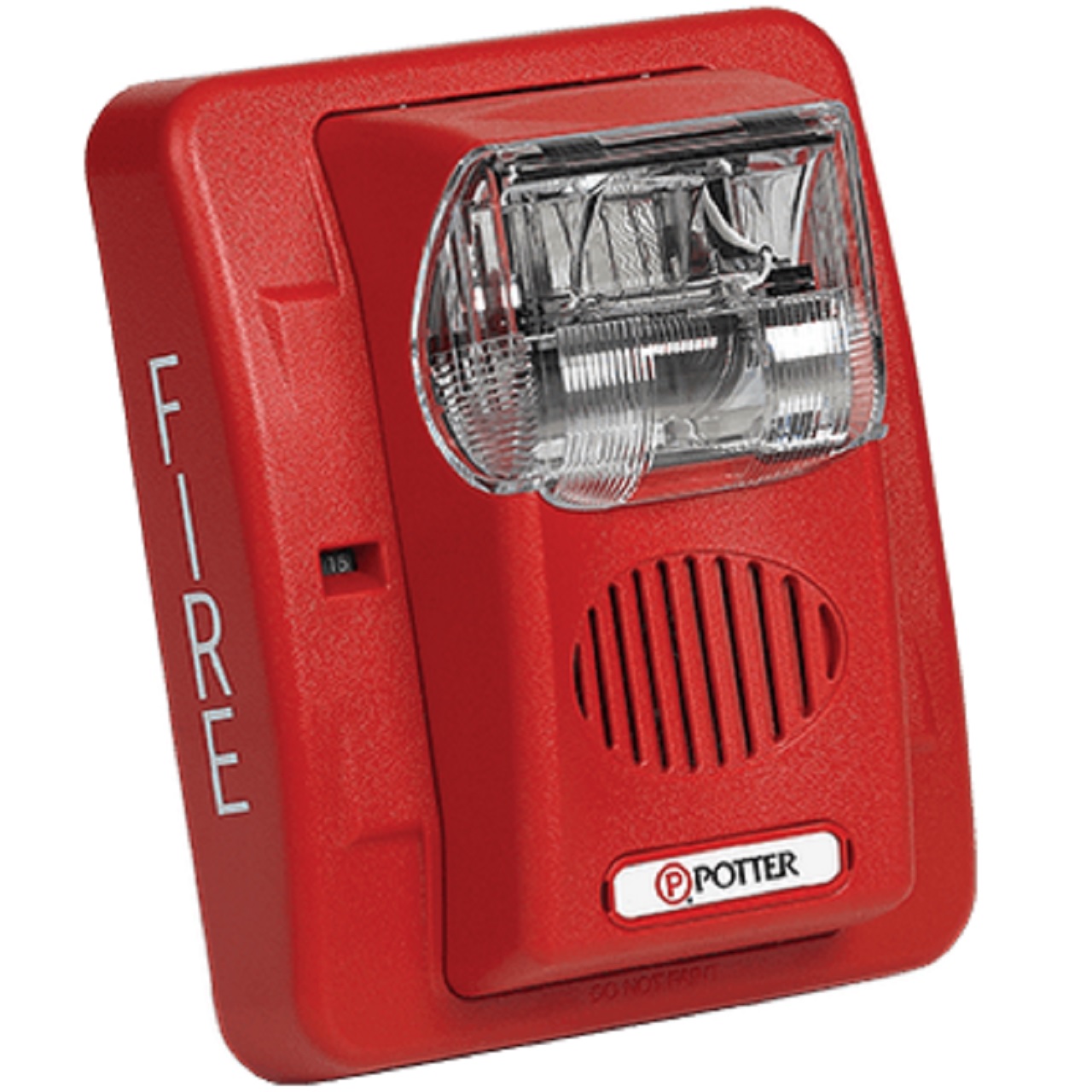 4890030 Potter Strobe Light with Wall Mount and Horn 24VDC - Red