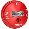 Show product details for 4890040 Potter CHS-24R Strobe Light with Ceiling Mount and Horn 24VDC - Red