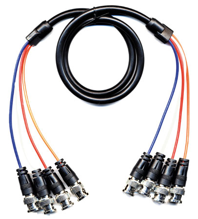 QBNC6 MG Electronics 6' Long 4 Conductor BNC Male to BNC Male Cable Assembly