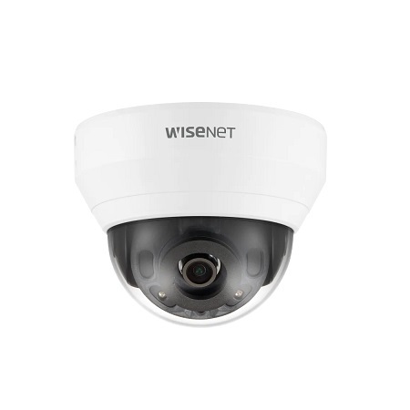 QND-6022R1 Hanwha Techwin 4mm 30FPS @ 2MP Outdoor IR Day/Night WDR Dome IP Security Camera 12VDC/PoE