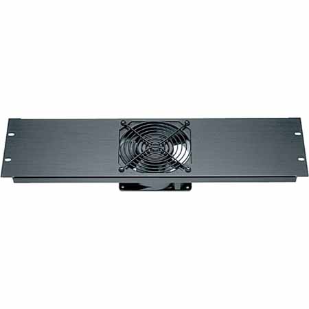 QTFP-1-119 Middle Atlantic Quiet Fan Panel Assembly - One 220 VAC Fan, 3 Space Textured Finish